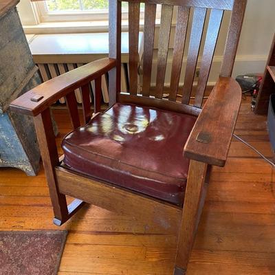 Mission Oak Arts & Crafts Antique Rocker