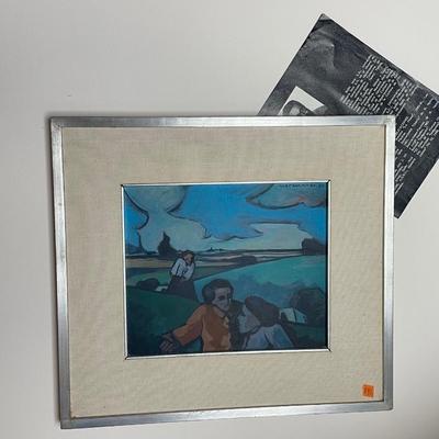 Juan Mastromatteo artwork featuring 3 people, blues & greens