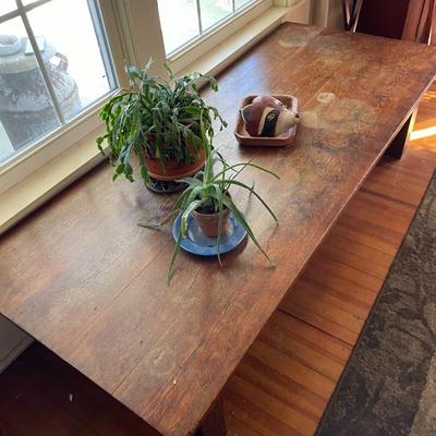 Vintage Slab Window Table 70"