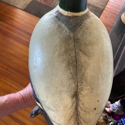 Folk Art Mallard Duck Signed Wojack Possibly Gourd Art