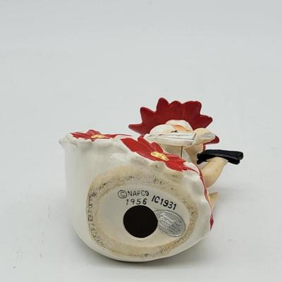 Vintage Napco Poinsettia Girl Figurine