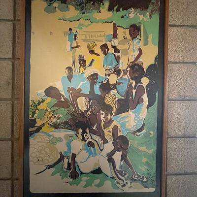 Vintage Original POster on Board - Anti-Apartheid