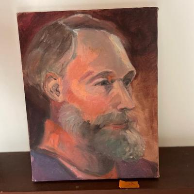 Original painting by Karen Morrow of bearded man.