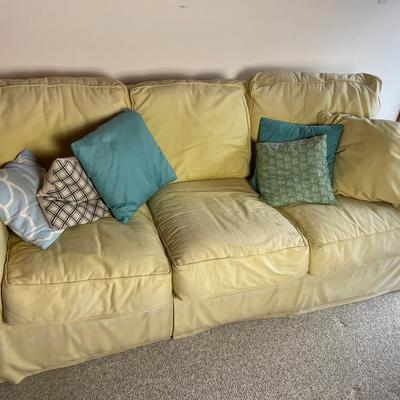 Yellow couch.