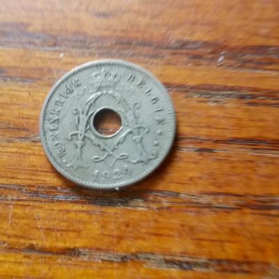 LOT 165   1924 BELGIUM COIN