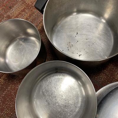 Revere Pots and copper bottom small fry pans
