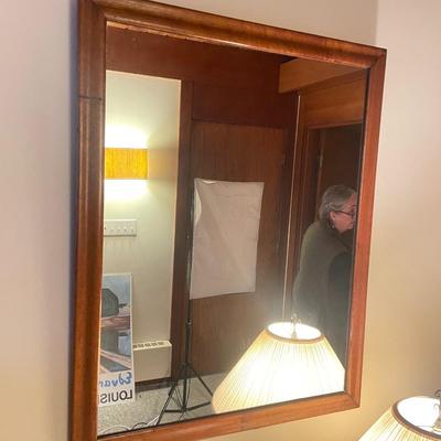 Woods framed mirror 2â€™ by 32â€.
