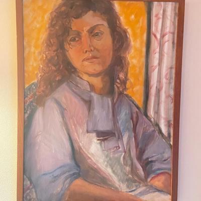Painting of Long Haired Woman 19x25â€