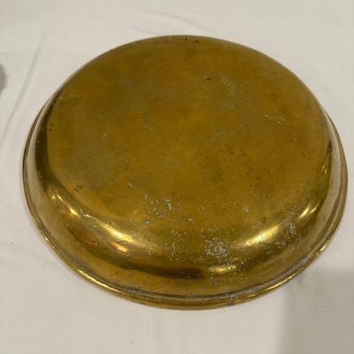 Heavy Brass Platter with Moss & Woven Balls (SR-KL)