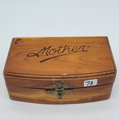 Antique "Mother" Wooden Box