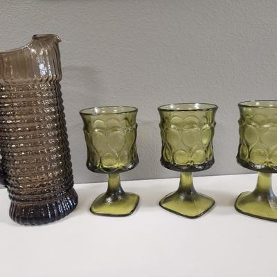 6 large Goblets/6 small goblets and pitcher