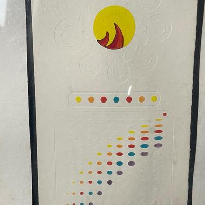 Temeel Artist Signed NYC rainbows Embossed Art - set of two, framed.
