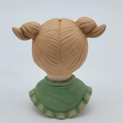 Vintage Girl Head Figurine