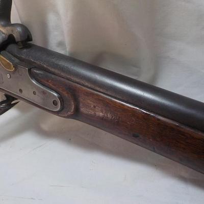 Real 1833 Hall Musketoon rifle Middletown Ct, .58 cal., smooth bore.est $400 to $800.