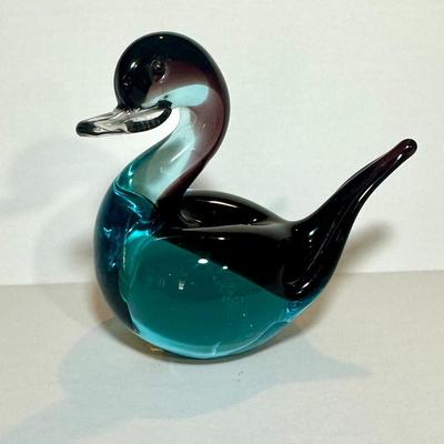 Hand Blown Glass Swan - Made in Italy