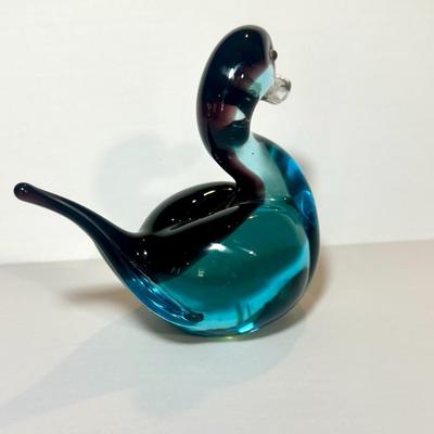 Hand Blown Glass Swan - Made in Italy
