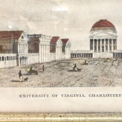 Lot #56  University of Virginial at Charlottesville - 19th Century Color Lithograph
