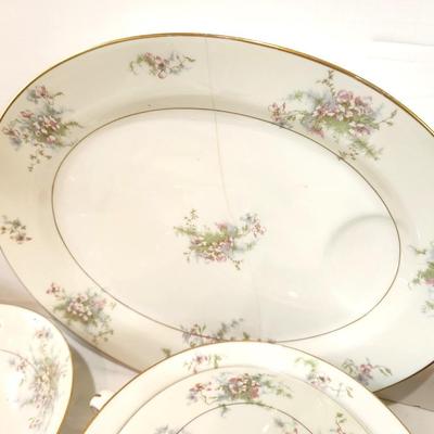 Lot #58  Antique Set of Theodore Havilland China in the Apple Blossom pattern