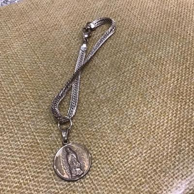Vintage 925 Silver Pendant with Bracelet