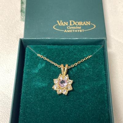 Van Doran Genuine Amethyst necklace