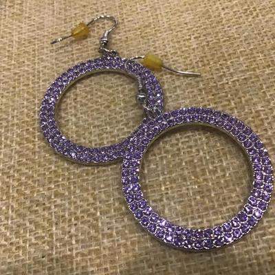 New Purple Hoop Earrings