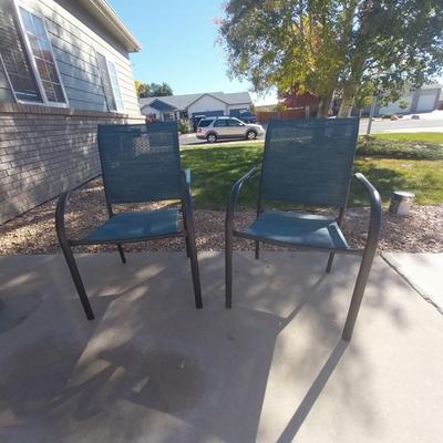 FOUR MATCHING PATIO CHAIRS BY HD DESIGNES