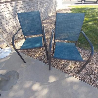 FOUR MATCHING PATIO CHAIRS BY HD DESIGNES
