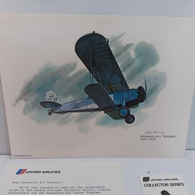 United Airlines Stearman M-2 Speed Mail Airplane Plane Aviation Airport Print