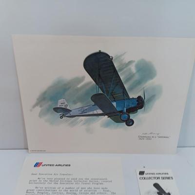 United Airlines Stearman M-2 Speed Mail Airplane Plane Aviation Airport Print
