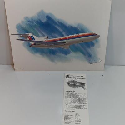 United Airlines 1964 Boeing 727 100 Airplane Plane Aviation Airport Print