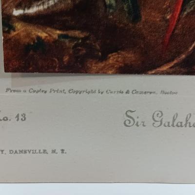 Sir Galahad print by George Frederick Watts Vintage Instructor Picture Study Series Art Prints subject number 13