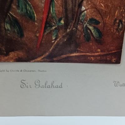 Sir Galahad print by George Frederick Watts Vintage Instructor Picture Study Series Art Prints subject number 13
