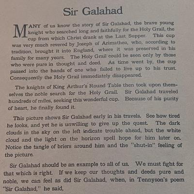 Sir Galahad print by George Frederick Watts Vintage Instructor Picture Study Series Art Prints subject number 13