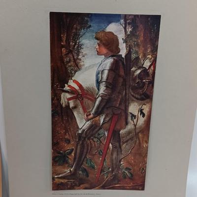 Sir Galahad print by George Frederick Watts Vintage Instructor Picture Study Series Art Prints subject number 13