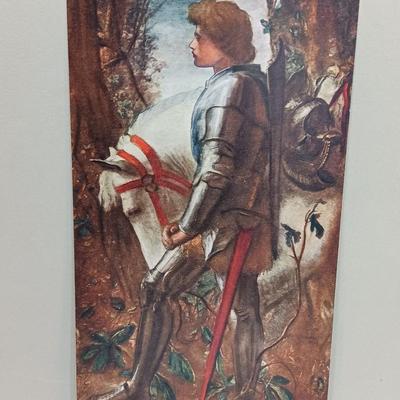 Sir Galahad print by George Frederick Watts Vintage Instructor Picture Study Series Art Prints subject number 13