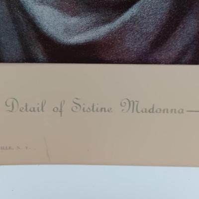 Sistine Madonna print by Raphael Vintage Instructor Picture Study Series Art Prints subject number 21