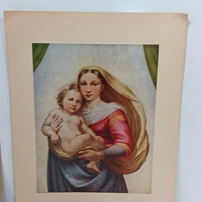 Sistine Madonna print by Raphael Vintage Instructor Picture Study Series Art Prints subject number 21