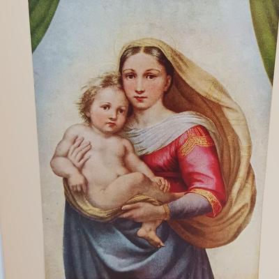 Sistine Madonna print by Raphael Vintage Instructor Picture Study Series Art Prints subject number 21