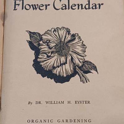 Three vintage booklets - Longfellow Birthday Book 1906 - Ladies Almanac 1960 - and Flower Calendar 1948