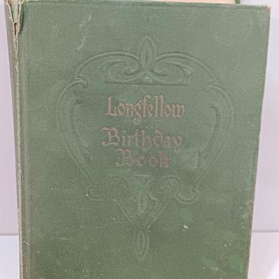 Three vintage booklets - Longfellow Birthday Book 1906 - Ladies Almanac 1960 - and Flower Calendar 1948