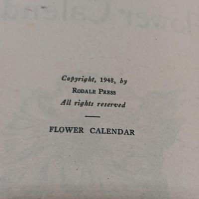 Three vintage booklets - Longfellow Birthday Book 1906 - Ladies Almanac 1960 - and Flower Calendar 1948