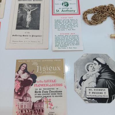 Large lot of Vintage Prayer cards - Light switch cover - Catholic Religious