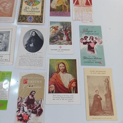 Large lot of Vintage Prayer cards - Light switch cover - Catholic Religious