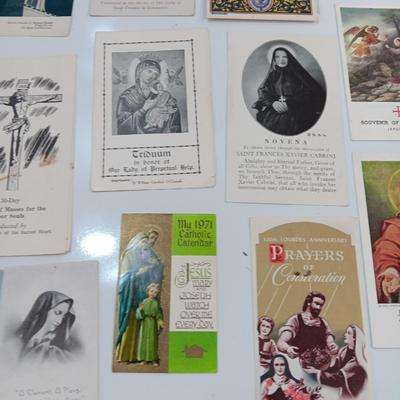 Large lot of Vintage Prayer cards - Light switch cover - Catholic Religious