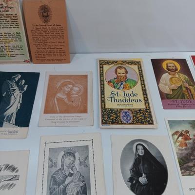 Large lot of Vintage Prayer cards - Light switch cover - Catholic Religious