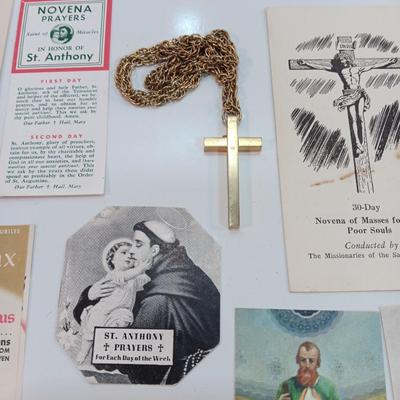Large lot of Vintage Prayer cards - Light switch cover - Catholic Religious