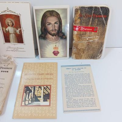 Large lot of Vintage Prayer cards- booklets - pamphlets Catholic Religious cards