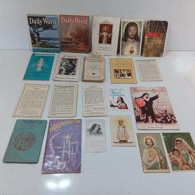 Large lot of Vintage Prayer cards- booklets - pamphlets Catholic Religious cards