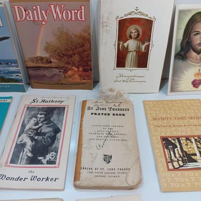 Large lot of Vintage Prayer cards- booklets - pamphlets Catholic Religious cards
