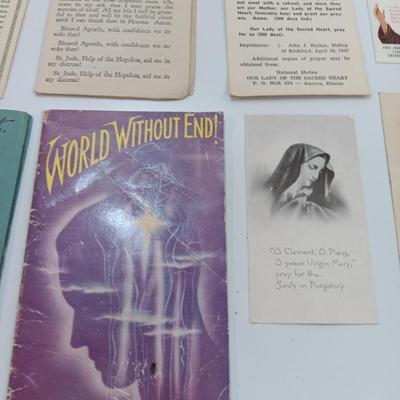 Large lot of Vintage Prayer cards- booklets - pamphlets Catholic Religious cards